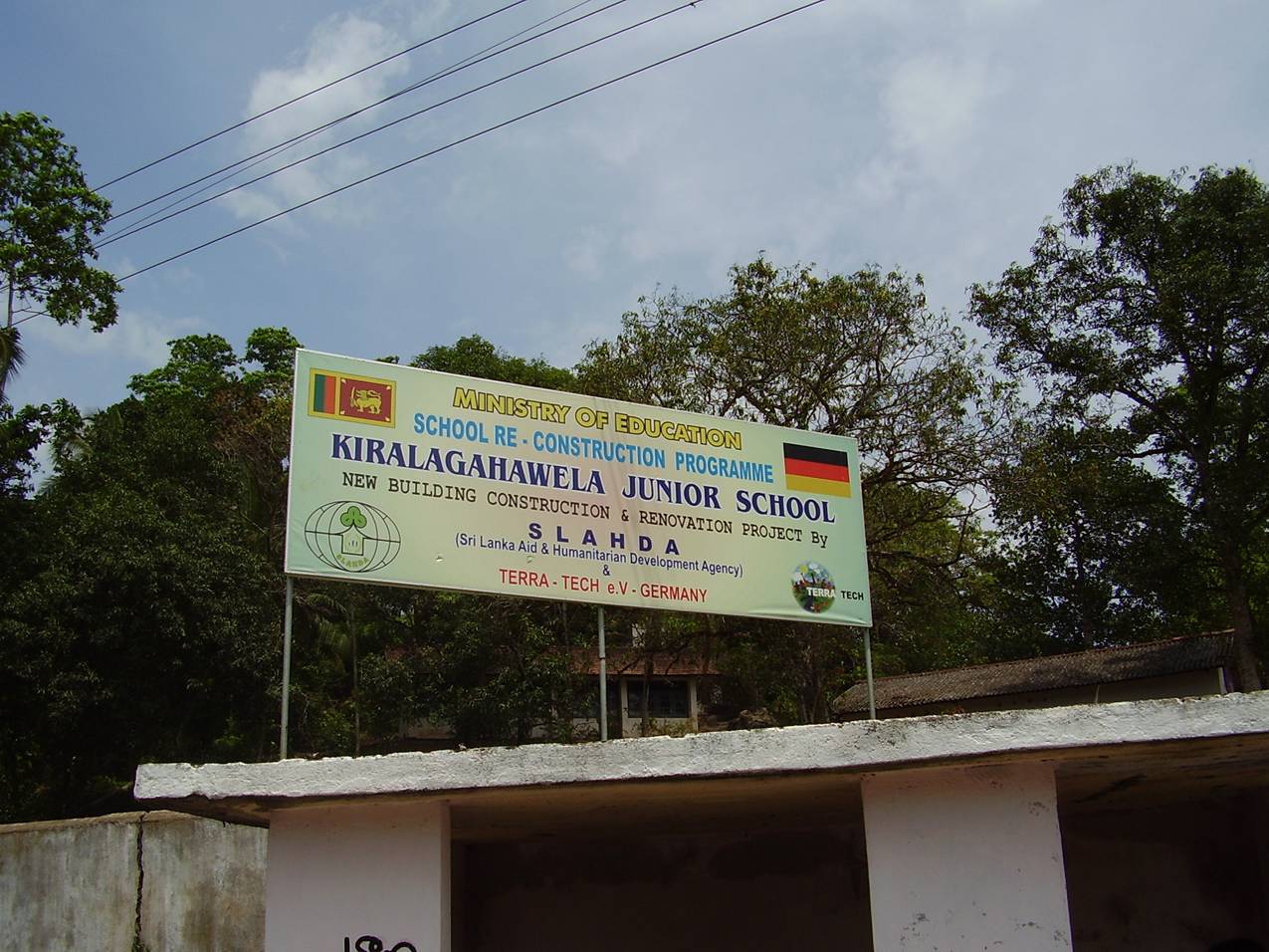 Kiralagahawela Junior School rehabilitation project site