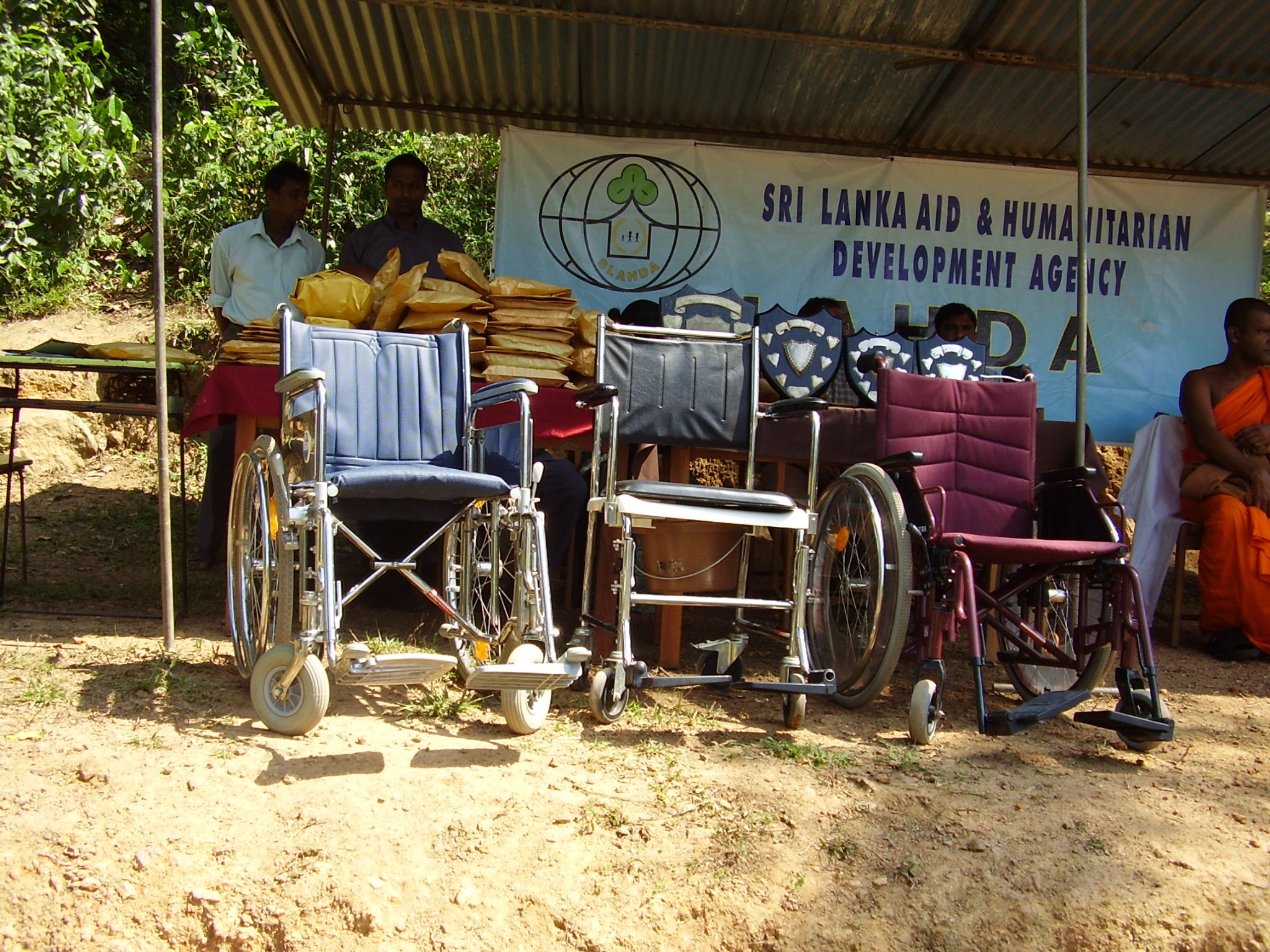 Wheelchairs prepared for donation